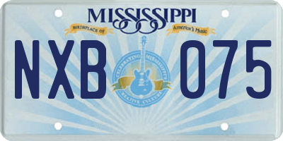 MS license plate NXB075