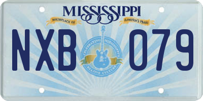 MS license plate NXB079