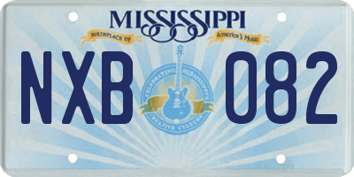 MS license plate NXB082