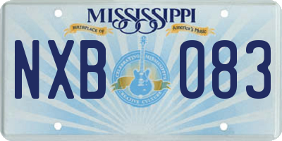 MS license plate NXB083
