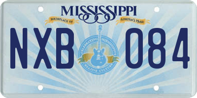 MS license plate NXB084