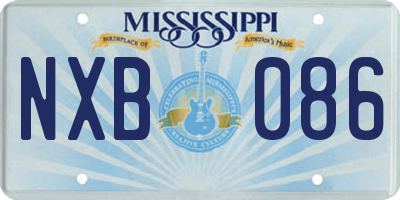 MS license plate NXB086