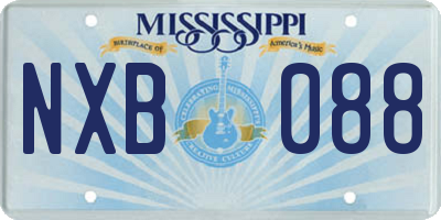 MS license plate NXB088
