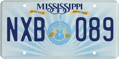 MS license plate NXB089