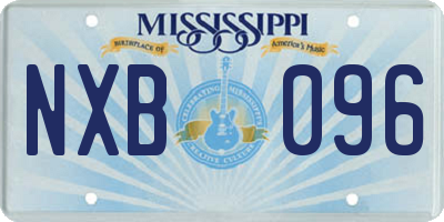 MS license plate NXB096