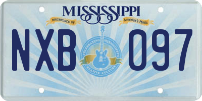 MS license plate NXB097
