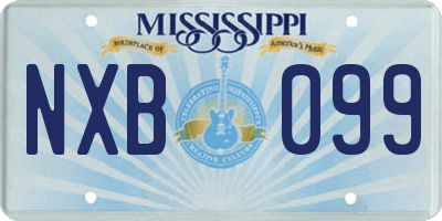 MS license plate NXB099