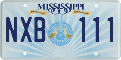 MS license plate NXB111