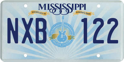 MS license plate NXB122