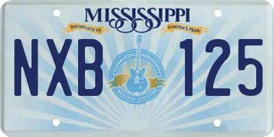 MS license plate NXB125
