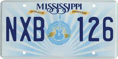 MS license plate NXB126