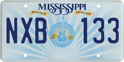 MS license plate NXB133