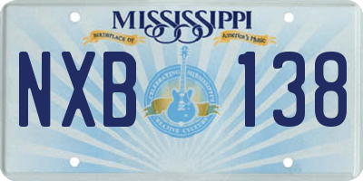 MS license plate NXB138