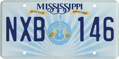 MS license plate NXB146