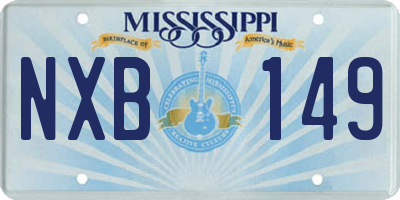 MS license plate NXB149