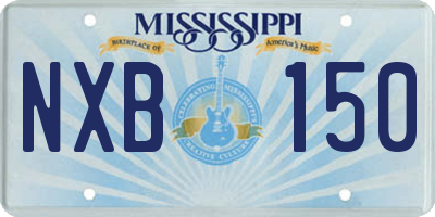 MS license plate NXB150
