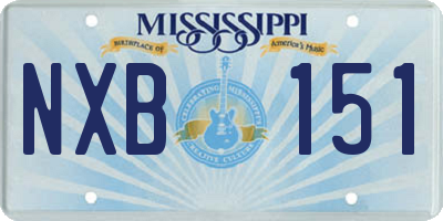 MS license plate NXB151