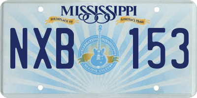 MS license plate NXB153