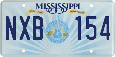 MS license plate NXB154