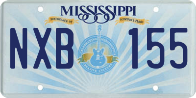 MS license plate NXB155