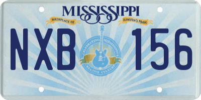 MS license plate NXB156