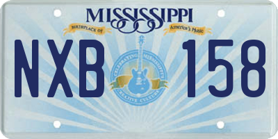 MS license plate NXB158
