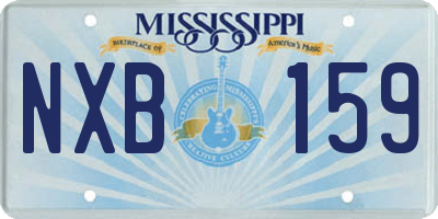 MS license plate NXB159
