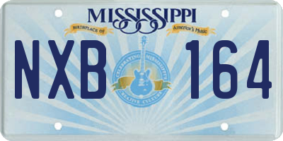 MS license plate NXB164