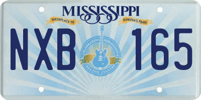 MS license plate NXB165