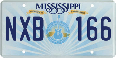 MS license plate NXB166