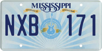 MS license plate NXB171