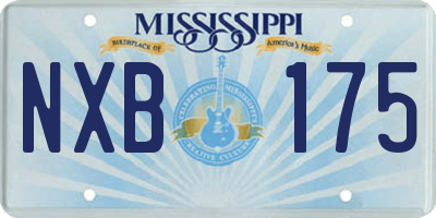 MS license plate NXB175