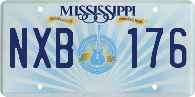 MS license plate NXB176