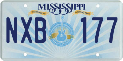 MS license plate NXB177