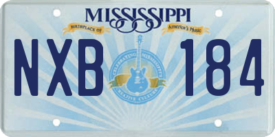 MS license plate NXB184