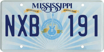 MS license plate NXB191