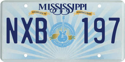 MS license plate NXB197