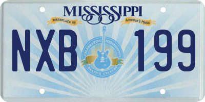 MS license plate NXB199