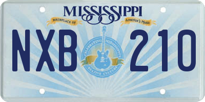 MS license plate NXB210