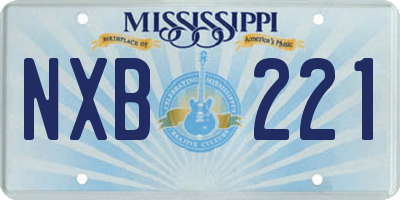 MS license plate NXB221