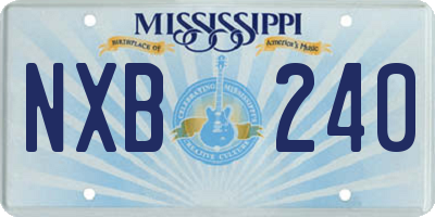 MS license plate NXB240