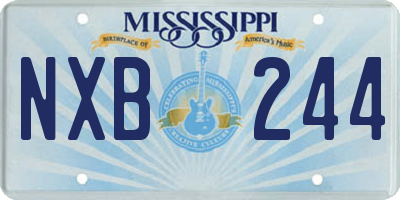 MS license plate NXB244