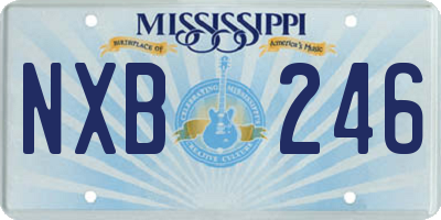 MS license plate NXB246
