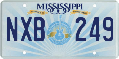 MS license plate NXB249
