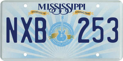 MS license plate NXB253