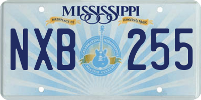 MS license plate NXB255