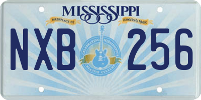 MS license plate NXB256