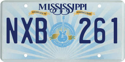 MS license plate NXB261