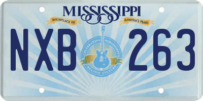 MS license plate NXB263