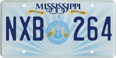 MS license plate NXB264
